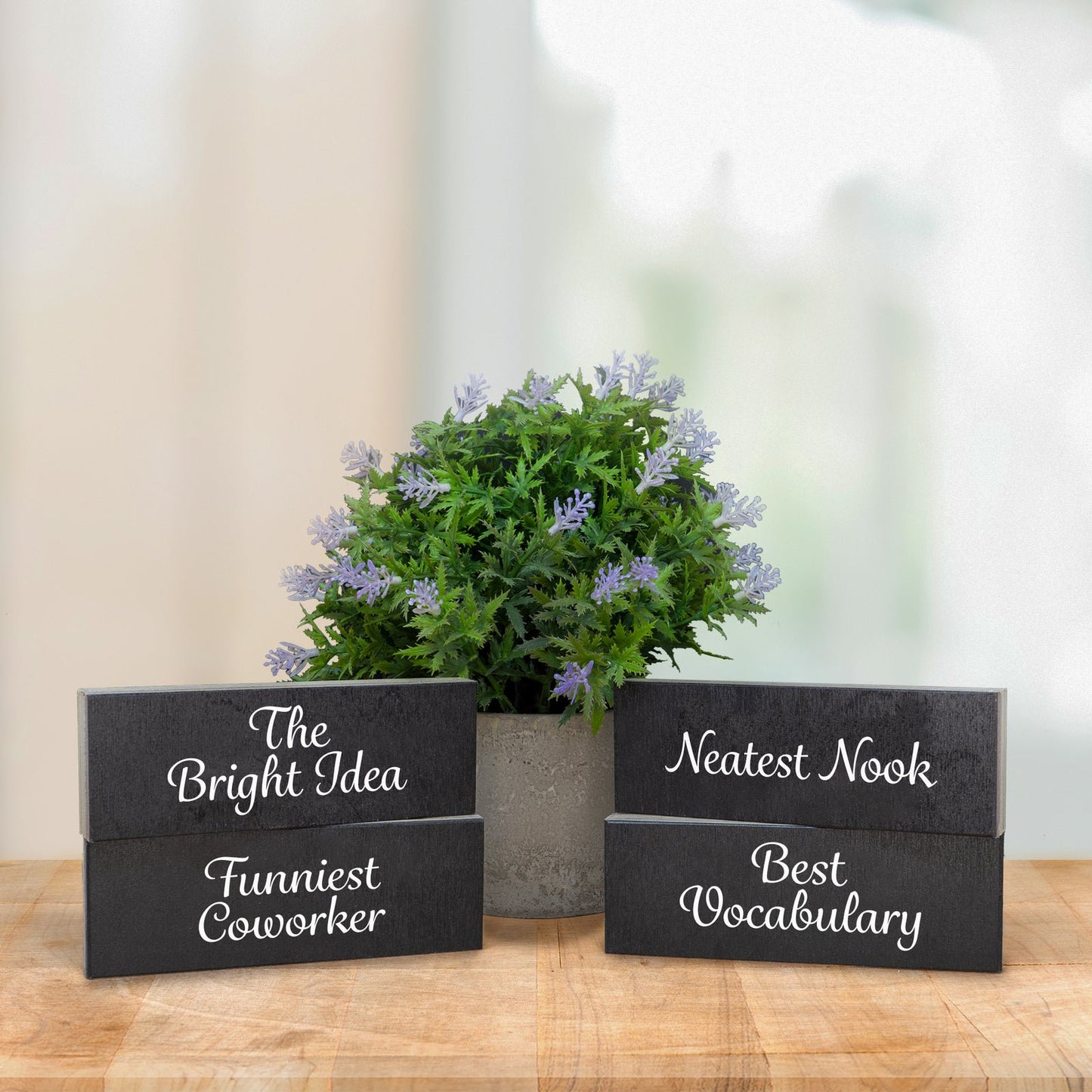JennyGems Employee Funny Superlatives Gift Recognition Coworkers, Decor Blocks