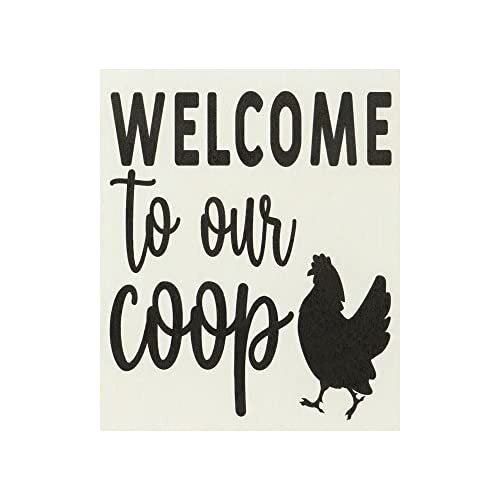 JennyGems Welcome To Our Coop Wood Sign, Chicken Coop Signs, Farmhouse Decor