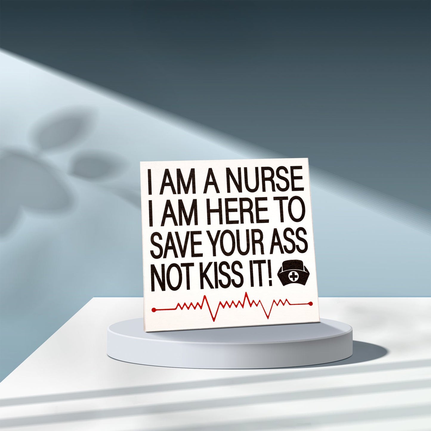 JennyGems Nurse Gifts for Women, Funny Nurse Plaque, Nurse Appreciation (White)