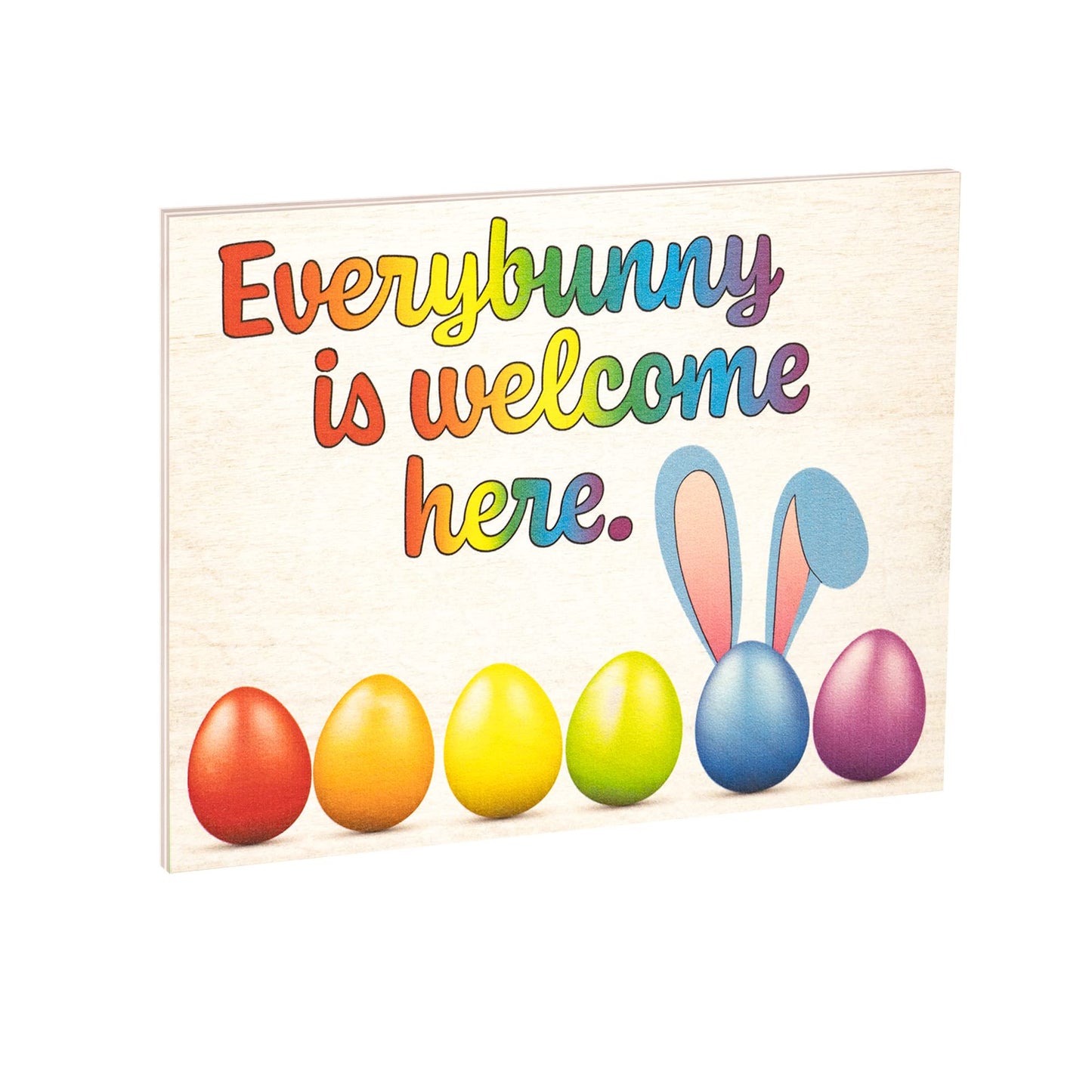 JennyGems Easter Decorations for the Home, Easter Sign, Farmhouse Easter Decor, 7.25 x 6 Wooden Sign, Made in USA