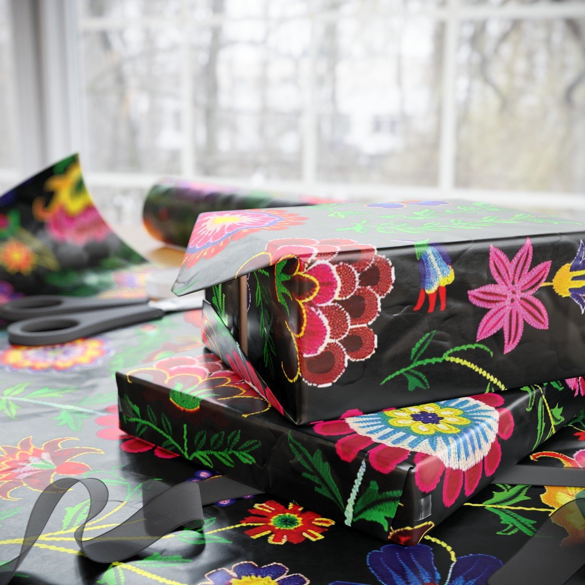 Polish Folk Art Wrapping Paper: Luxury Gift Wrap, Cultural Heritage