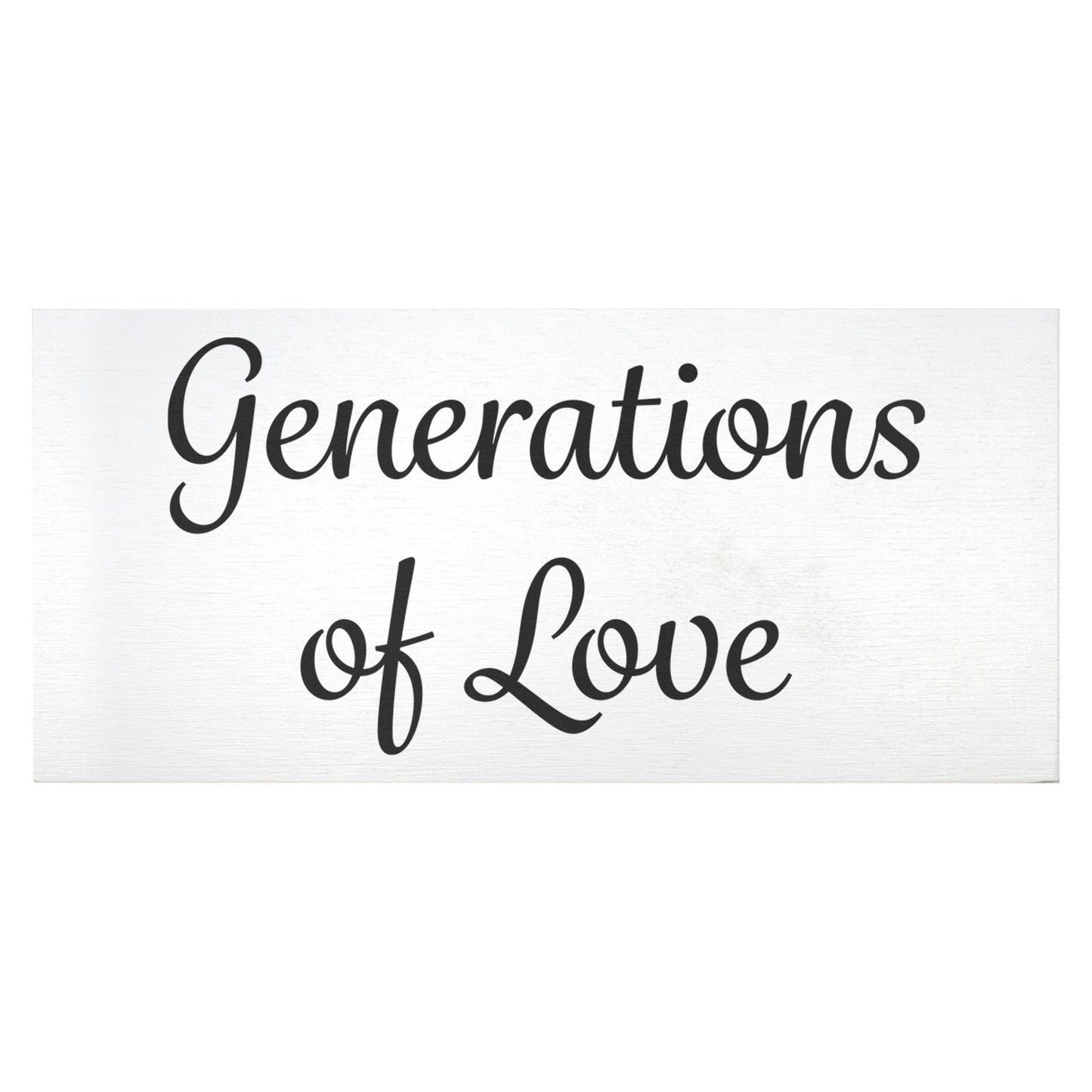 JennyGems Generations of Love Wedding Sign, Wedding Memorial Decor (White)