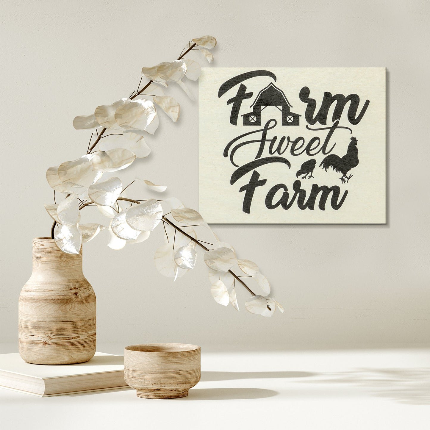 JennyGems Farm Sweet Farm Wooden Sign, Barn Gifts, Chicken Decor, Farmhouse Sign