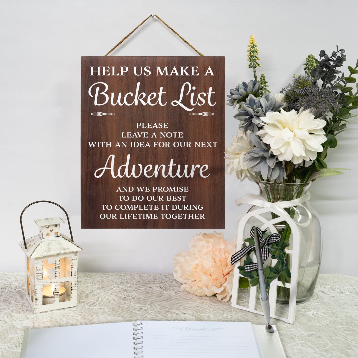 Bucket List Sign, Wedding Decor