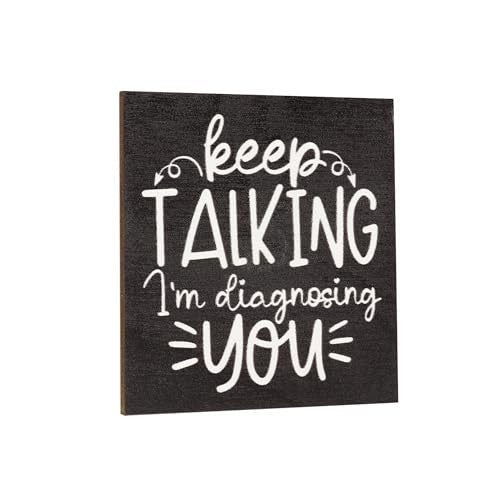 JennyGems Keep Talking I’m Diagnosing You Funny Fridge Magnet, 3 x 3 Inch