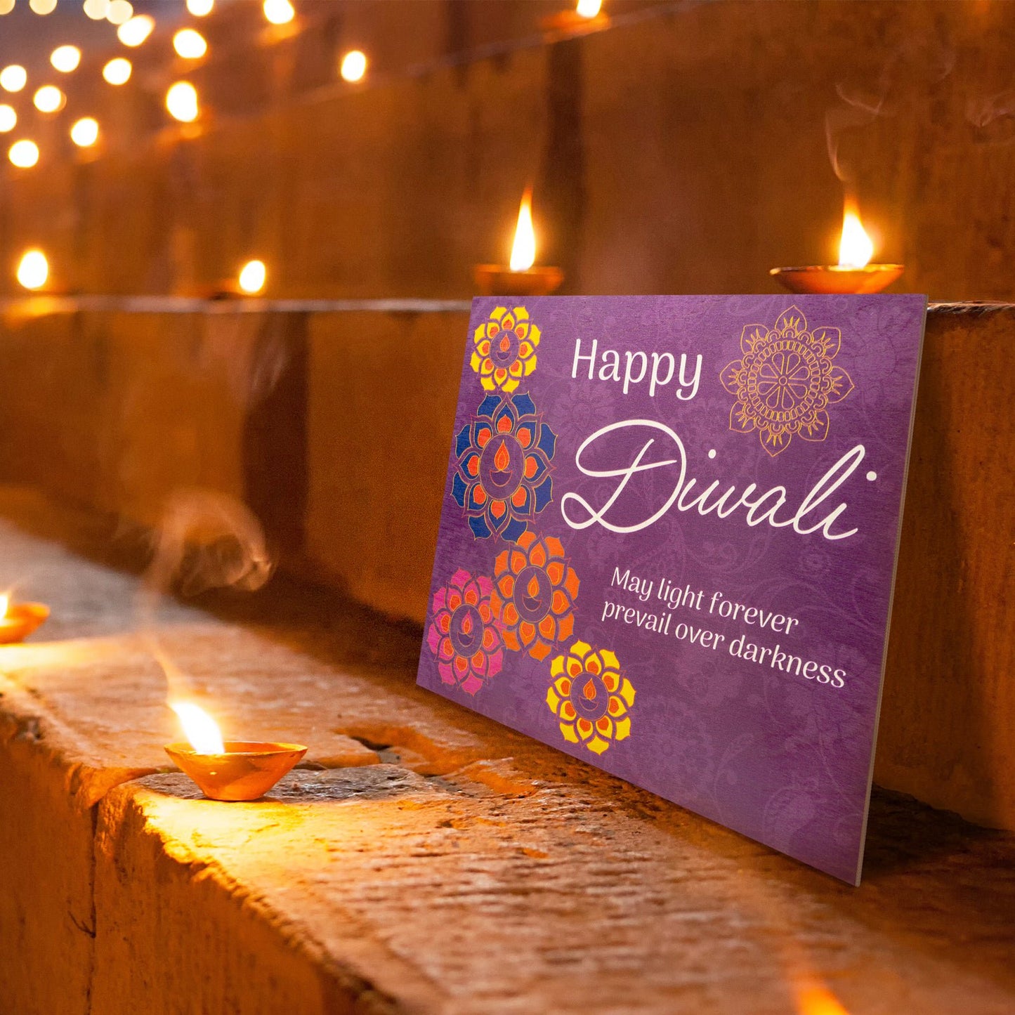 JennyGems Happy Diwali Decorations for Home, Diwali Gifts, Diwali Decor (Purple)