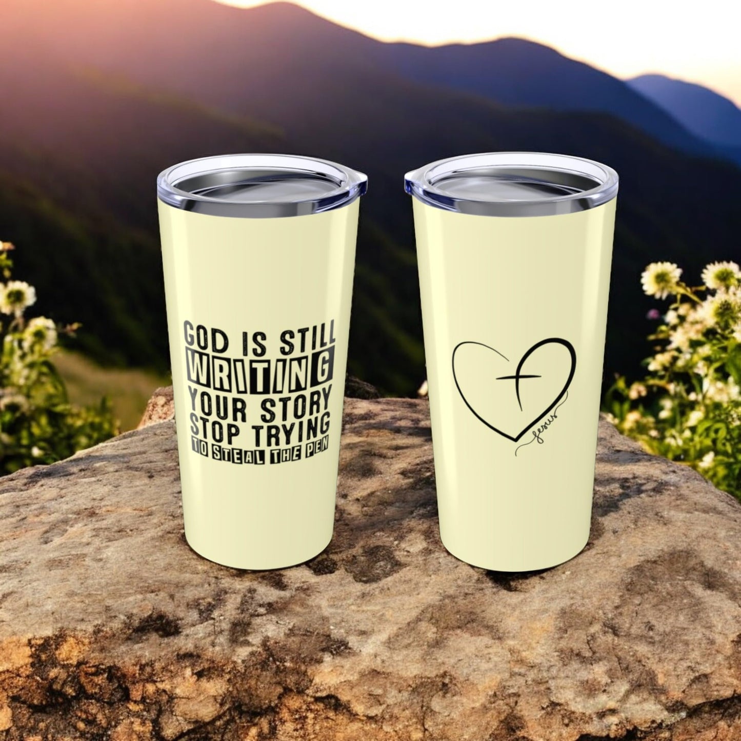 God Tumbler Christian Tumbler God Affirmation, God is Writing Your Story, Trust God Tumbler, Christianity Gift for Her