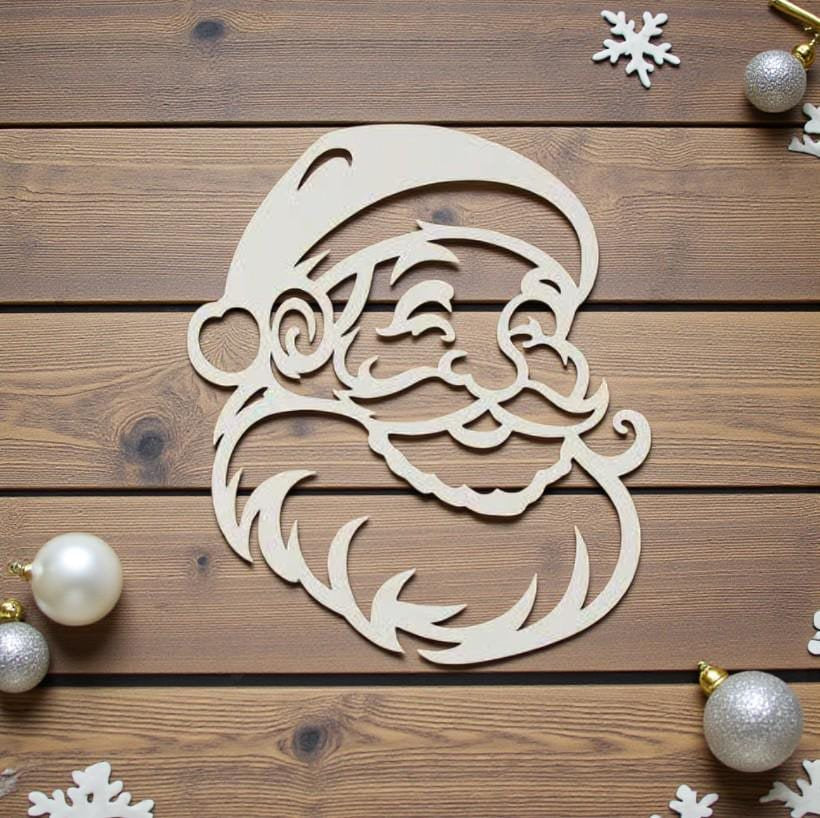 Handmade Santa Claus Christmas Decoration: Weatherproof PVC Wall Hanging