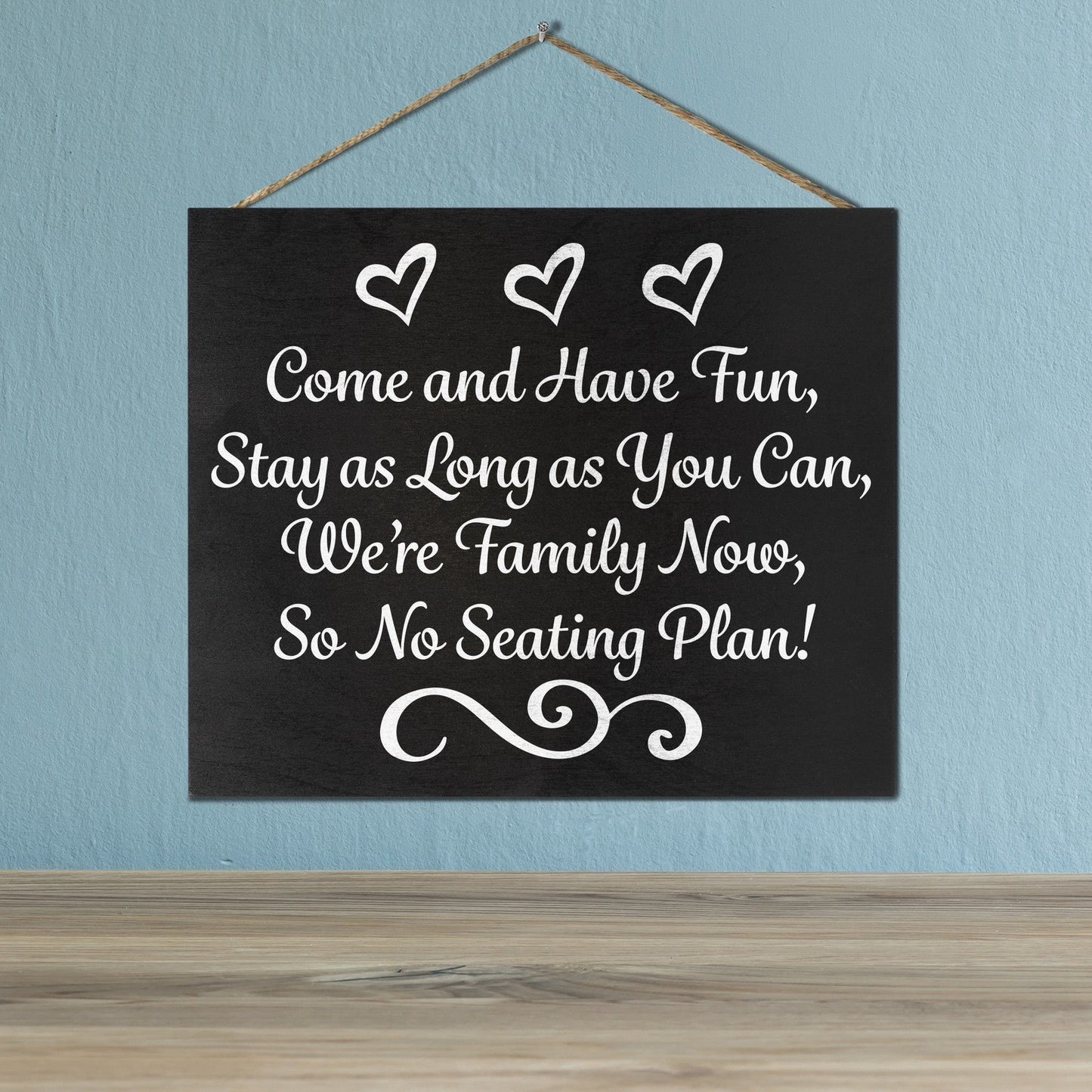 JennyGems Wedding Signs, Place Cards, Wedding Reception, No Seating Plan (Black)