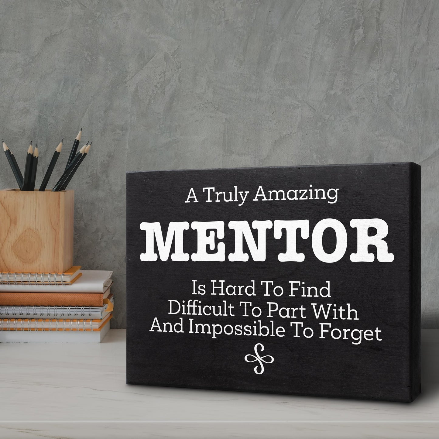 JennyGems Boss Gifts, Mentor Gifts, Gifts for Leader, Boss Mentor Leader Appreciation Gifts, 8x6 Inch Wood Sign, Bosses Day Gift, Gift for Mentor, Leader Gifts, Going Away Gifts Retirement Gifts
