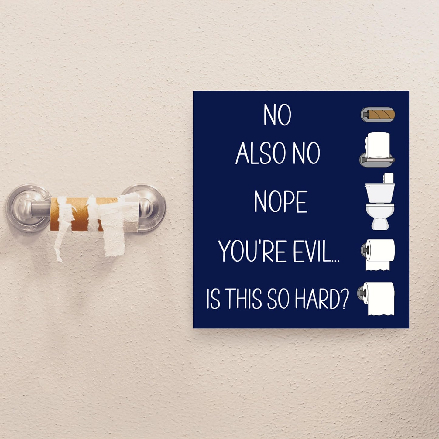 JennyGems Funny Bathroom Signs, Farmhouse Bathroom Wall Decor, Changing the Toilet Paper Farmhouse Bathroom Wall Art, Bathroom Decor, 10x12 Inch Wood Sign