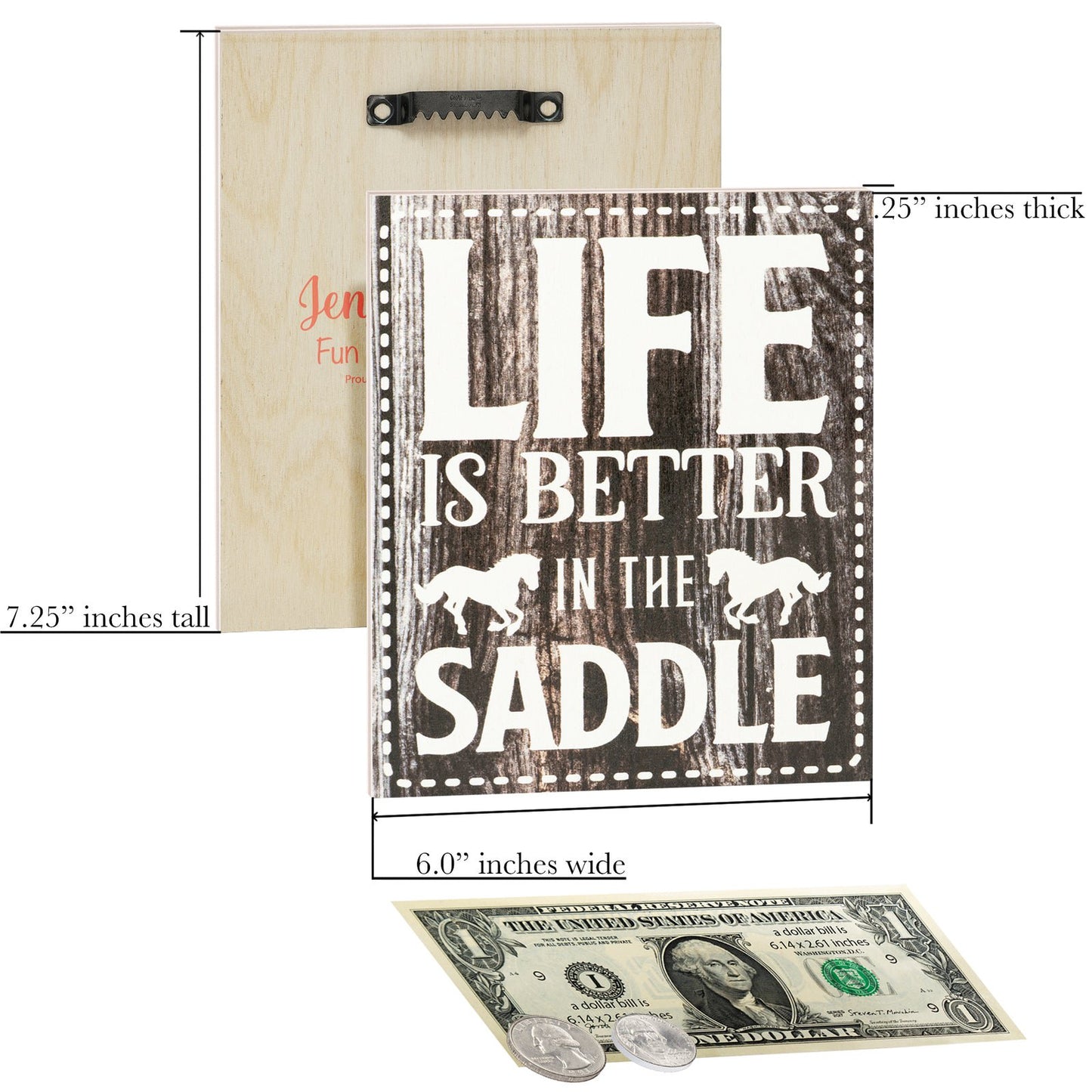 JennyGems Life Is Better in the Saddle, Farmhouse Decor, Horse Gifts Decor