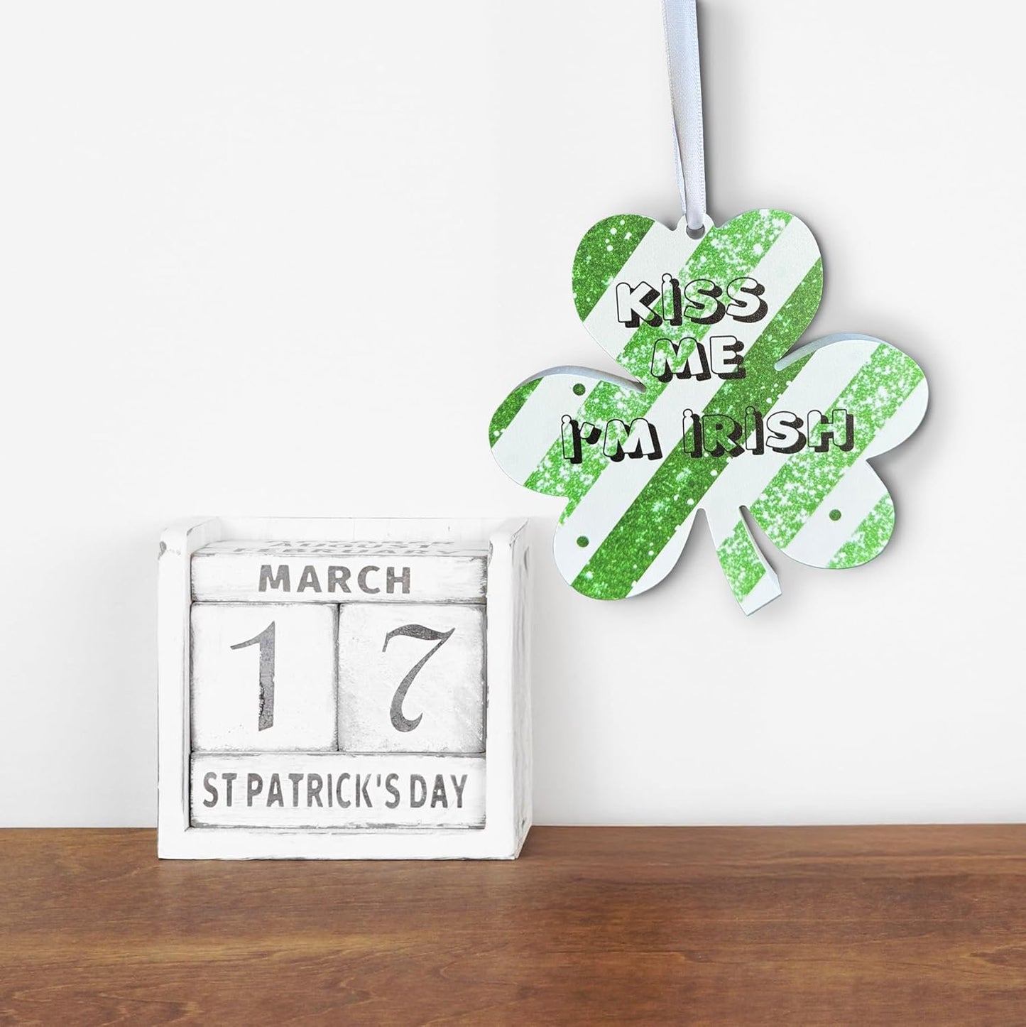 Shamrock Ornaments 4pc Set, St. Patrick's Day Decor