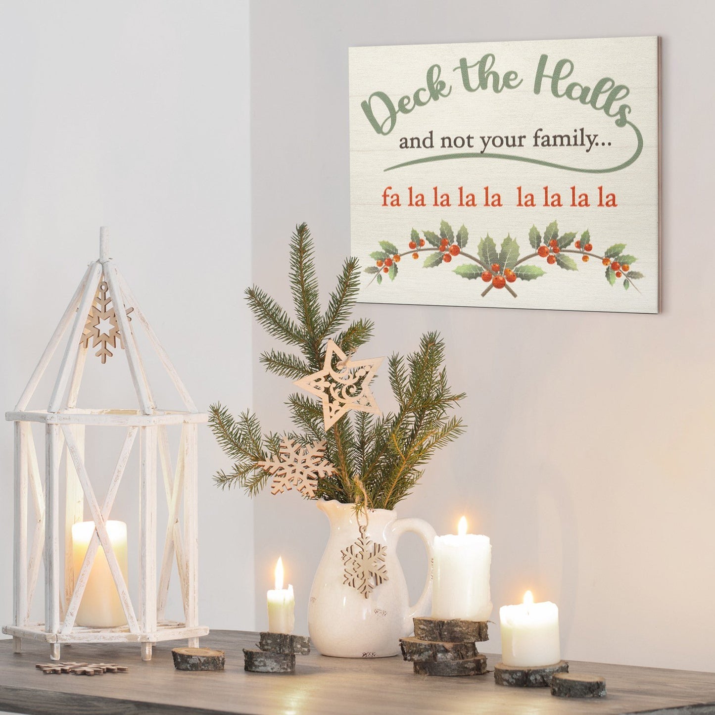 JennyGems Deck The Halls, Christmas Decorations, Holiday Decor, Funny Sign
