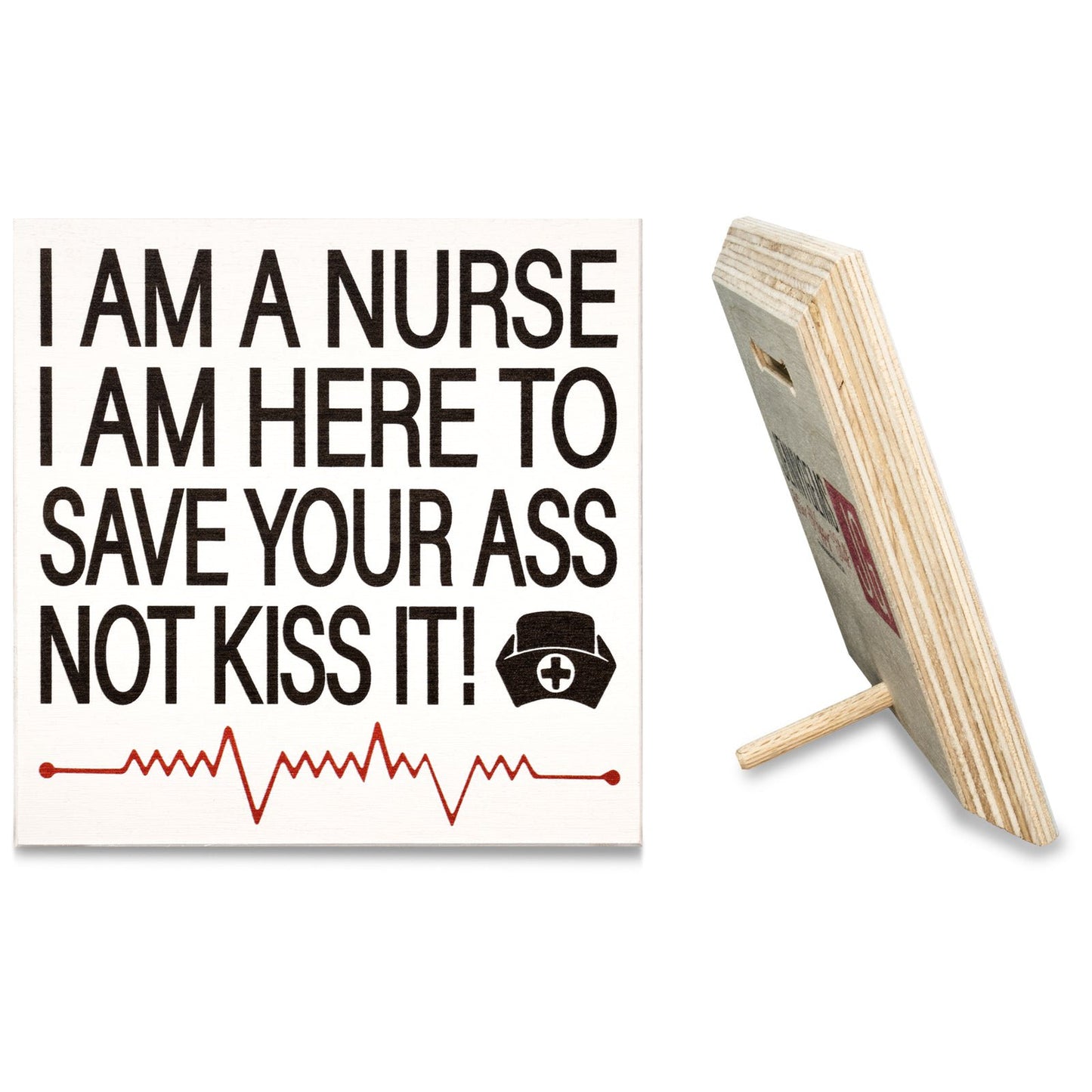 JennyGems Nurse Gifts for Women, Funny Nurse Plaque, Nurse Appreciation (White)