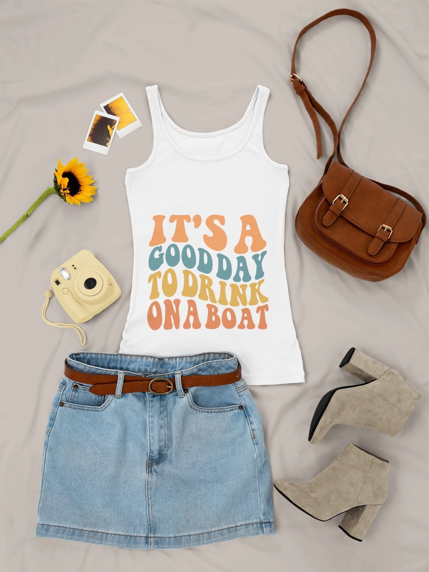 Funny Boating Tank Top: It's a Good Day to Drink on a Boat