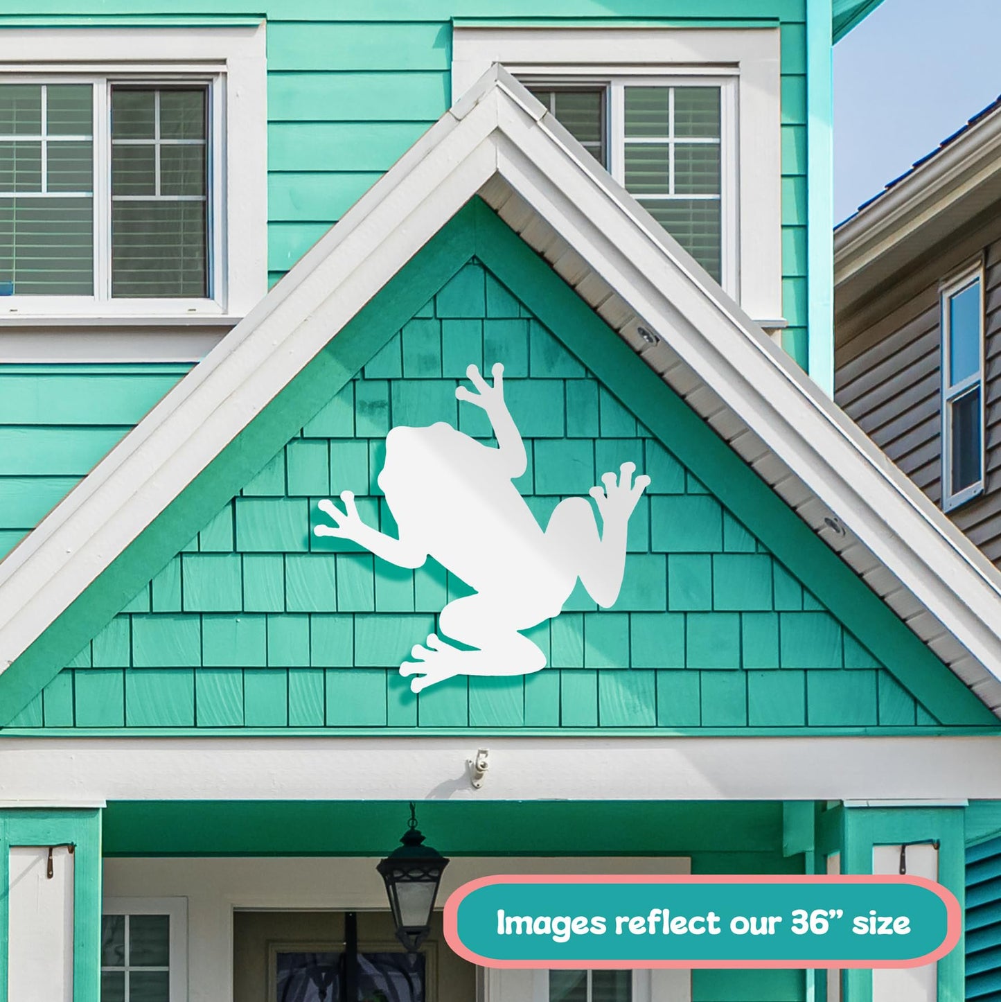 Outdoor Frog Sign for Beach House, Patio, Shed, Garage, Frog Wall Decor, Weatherproof PVC for Coastal Beach Home Decoration