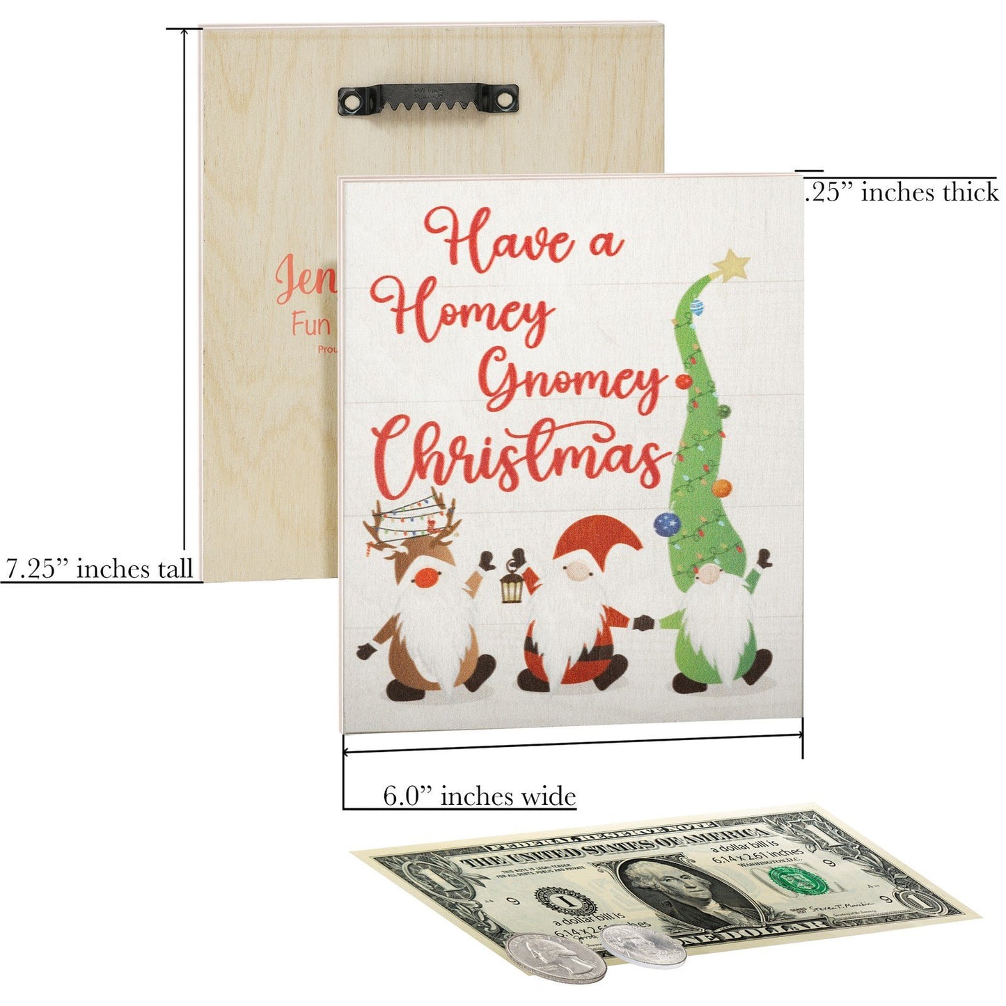 JennyGems Homey Gnomey Christmas, Cute Christmas Decor, Christmas Gift Sign