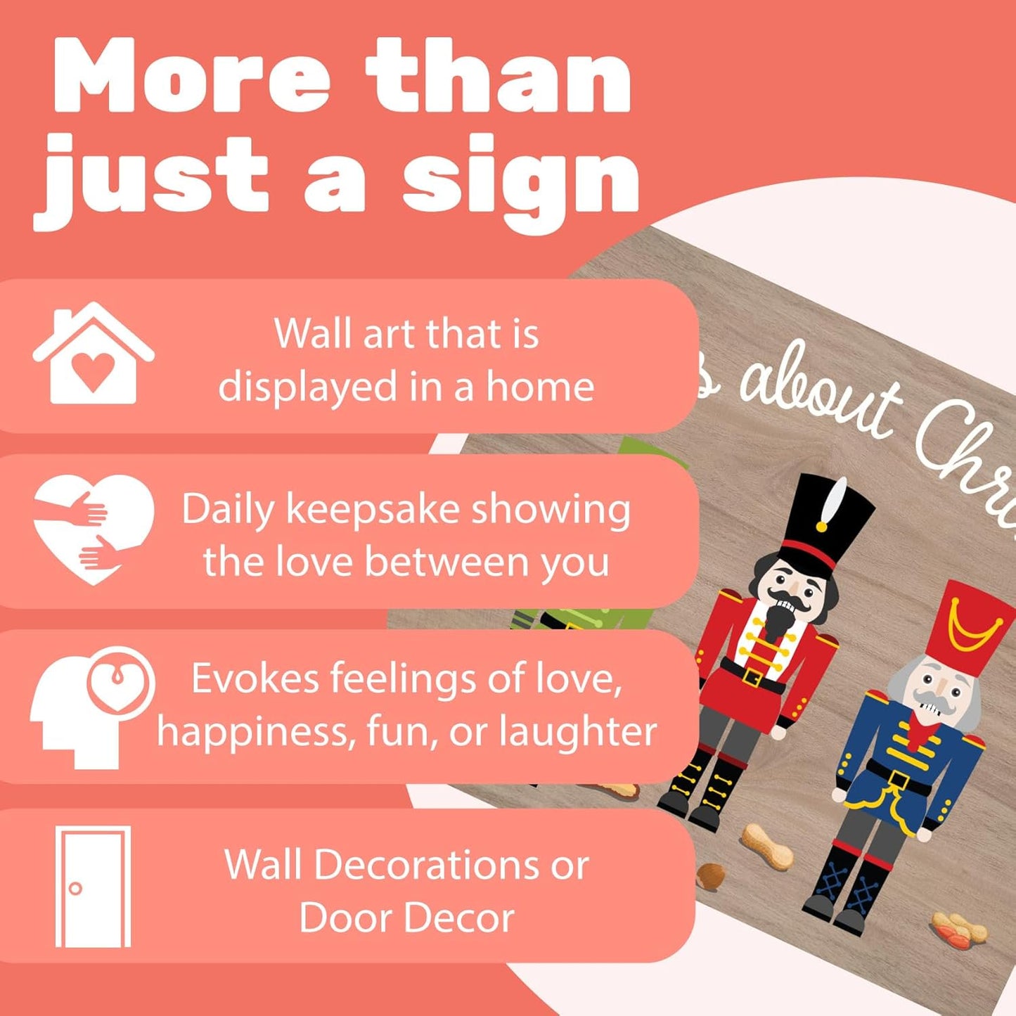 Nutcracker Wood Sign, Christmas
