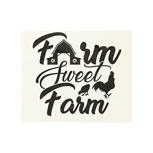JennyGems Farm Sweet Farm Wooden Sign, Barn Gifts, Chicken Decor, Farmhouse Sign