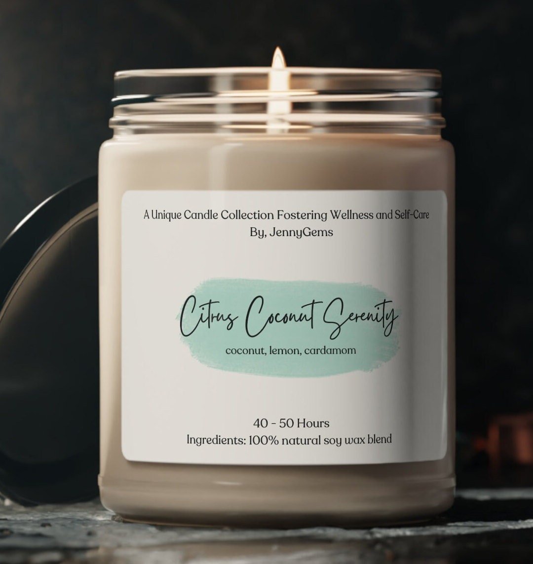 Wellness & Self Care Soy Candle – Relaxing Spa Candle for Tranquility, Stress Relief, and Meditation