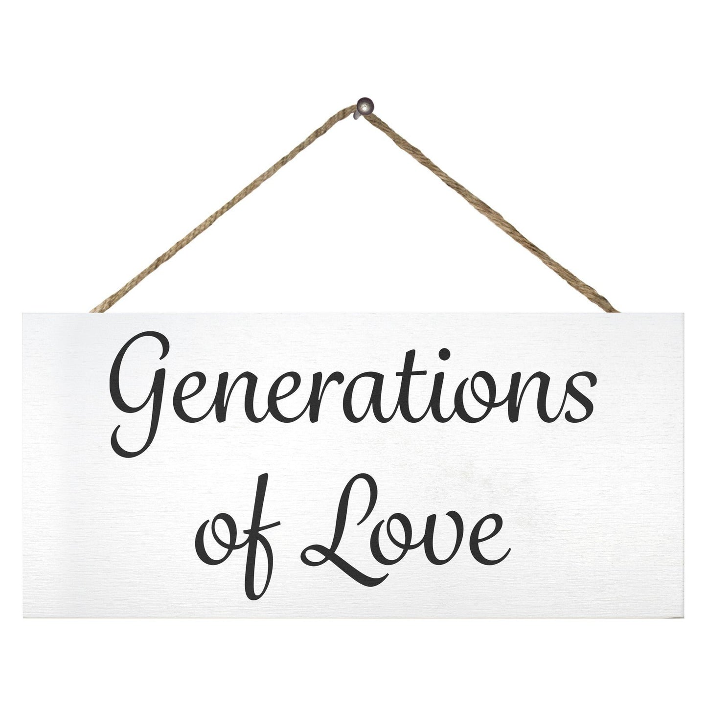 JennyGems Generations of Love Wedding Sign, Wedding Memorial Decor (White)