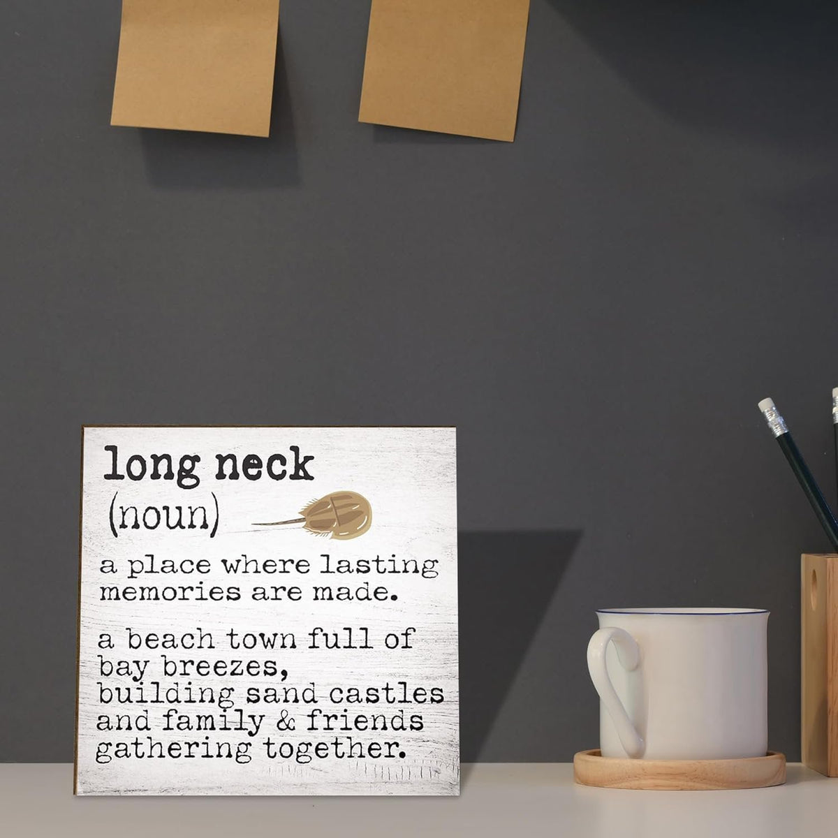 JennyGems Long Neck Delaware Gifts and Souvenirs, Delaware Sign, Beach Decor, Made in USA