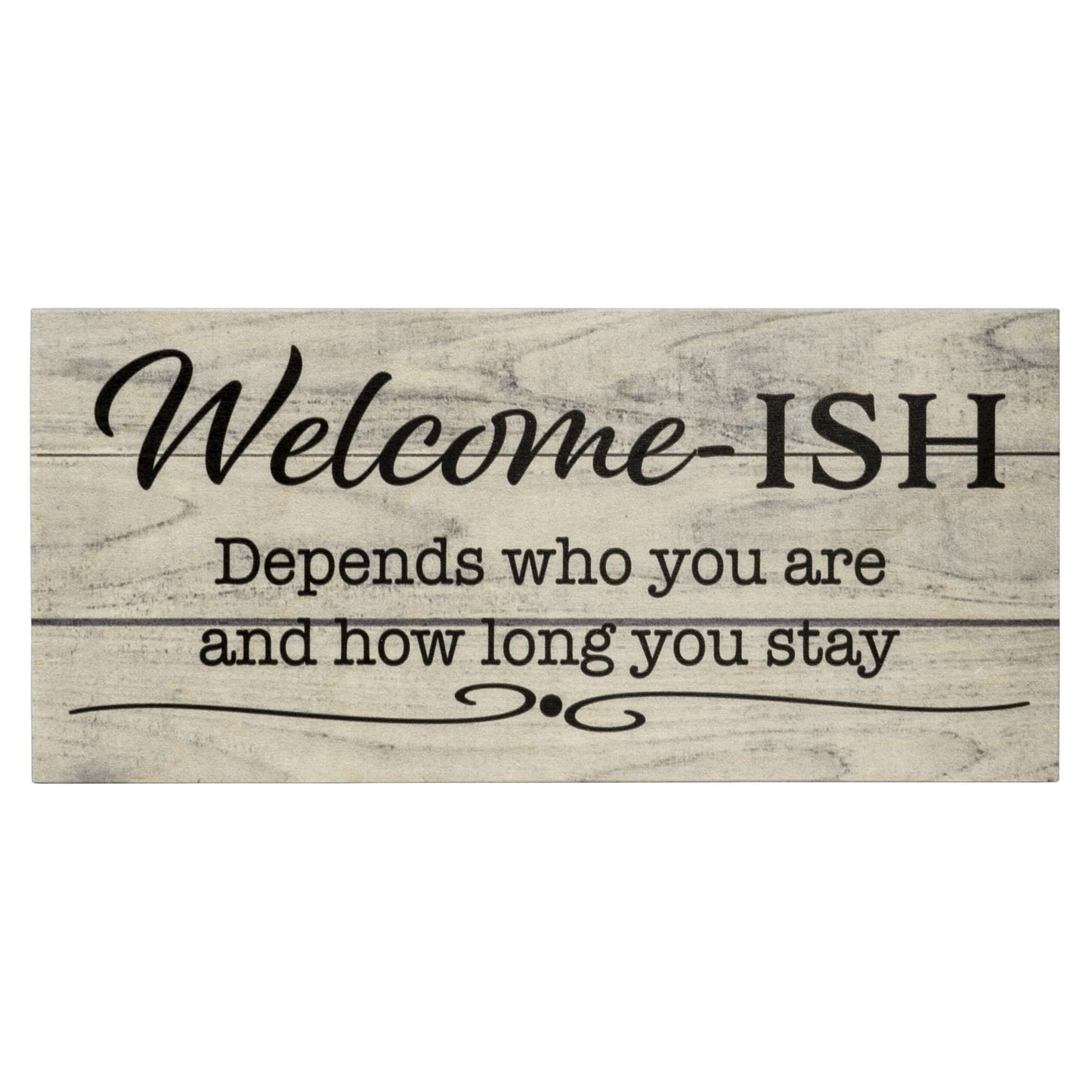 Funny Welcome Sign For Front Door, Welcome-ish Door Hanging Sign, Porch Wooden Decoration, American Made