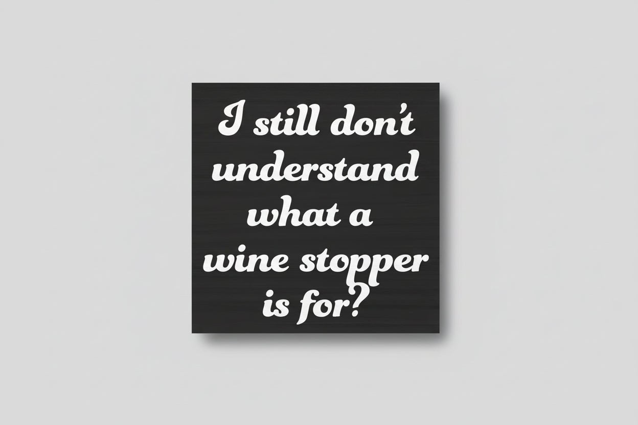 Funny Wine Stopper Magnet: Humorous Kitchen Decor, Friend Gift