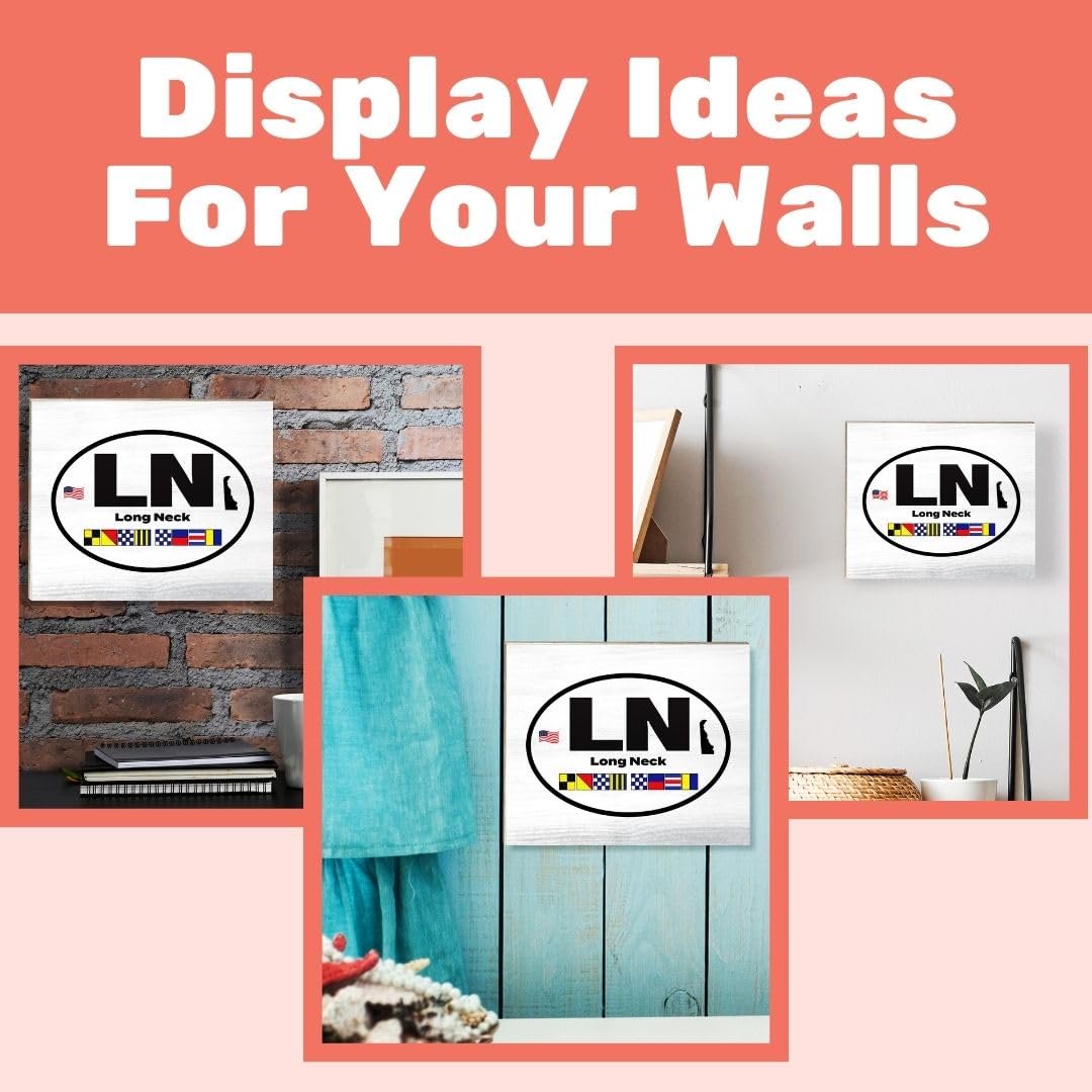 JennyGems Long Neck Delaware Gifts and Souvenirs, Delaware Sign, Beach Decor, Made in USA