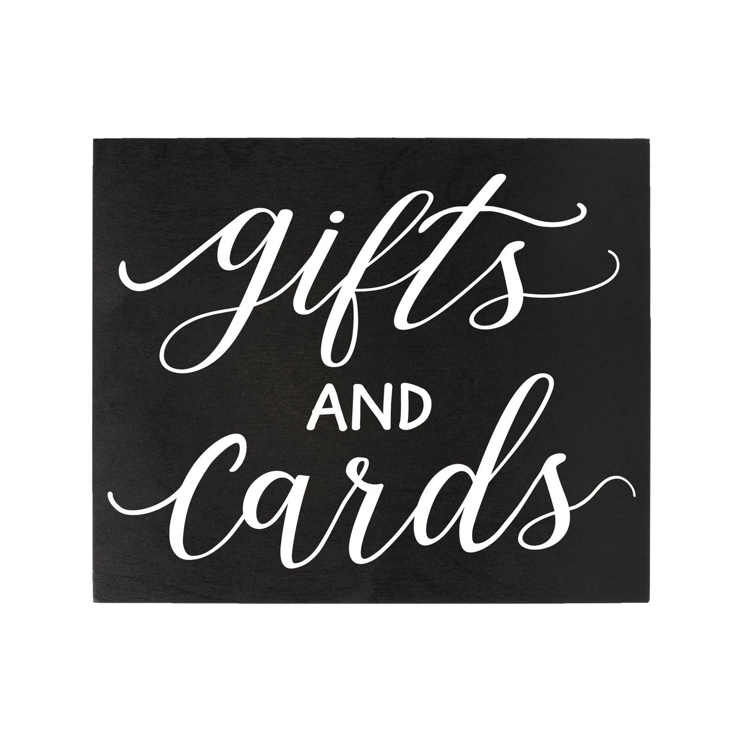 JennyGems Gifts and Cards Sign, Wedding Signs, Bridal Shower Party Decor (Black)
