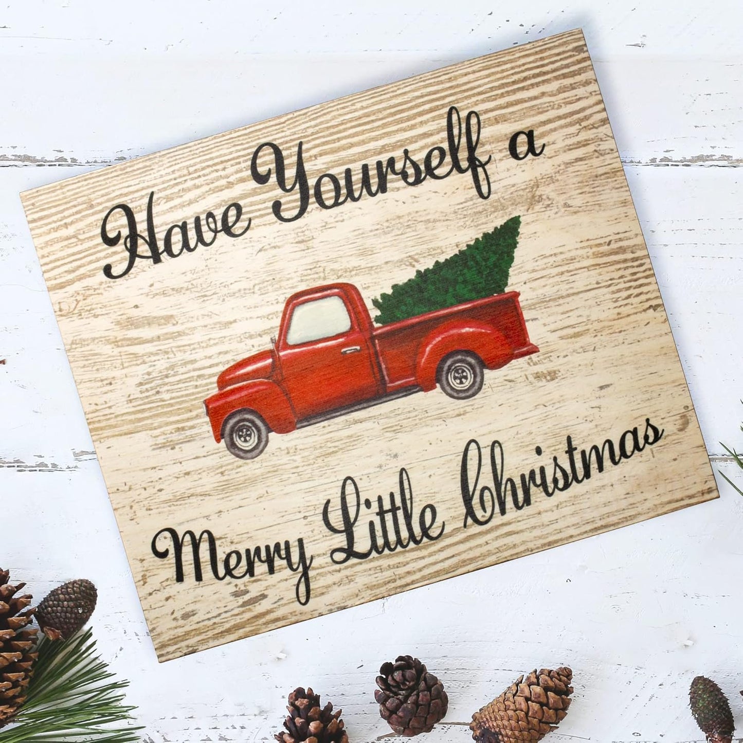 Have Yourself a Merry Little Christmas Red Truck Sign