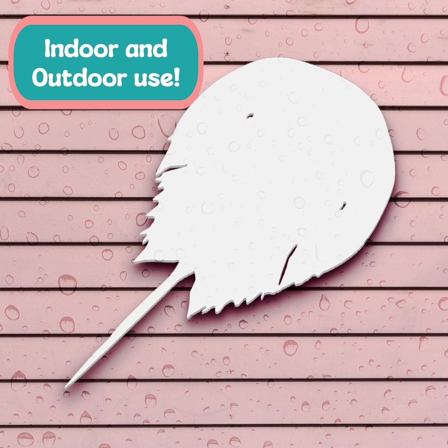 Horseshoe Crab Outdoor Sign: Coastal PVC Wall Decor