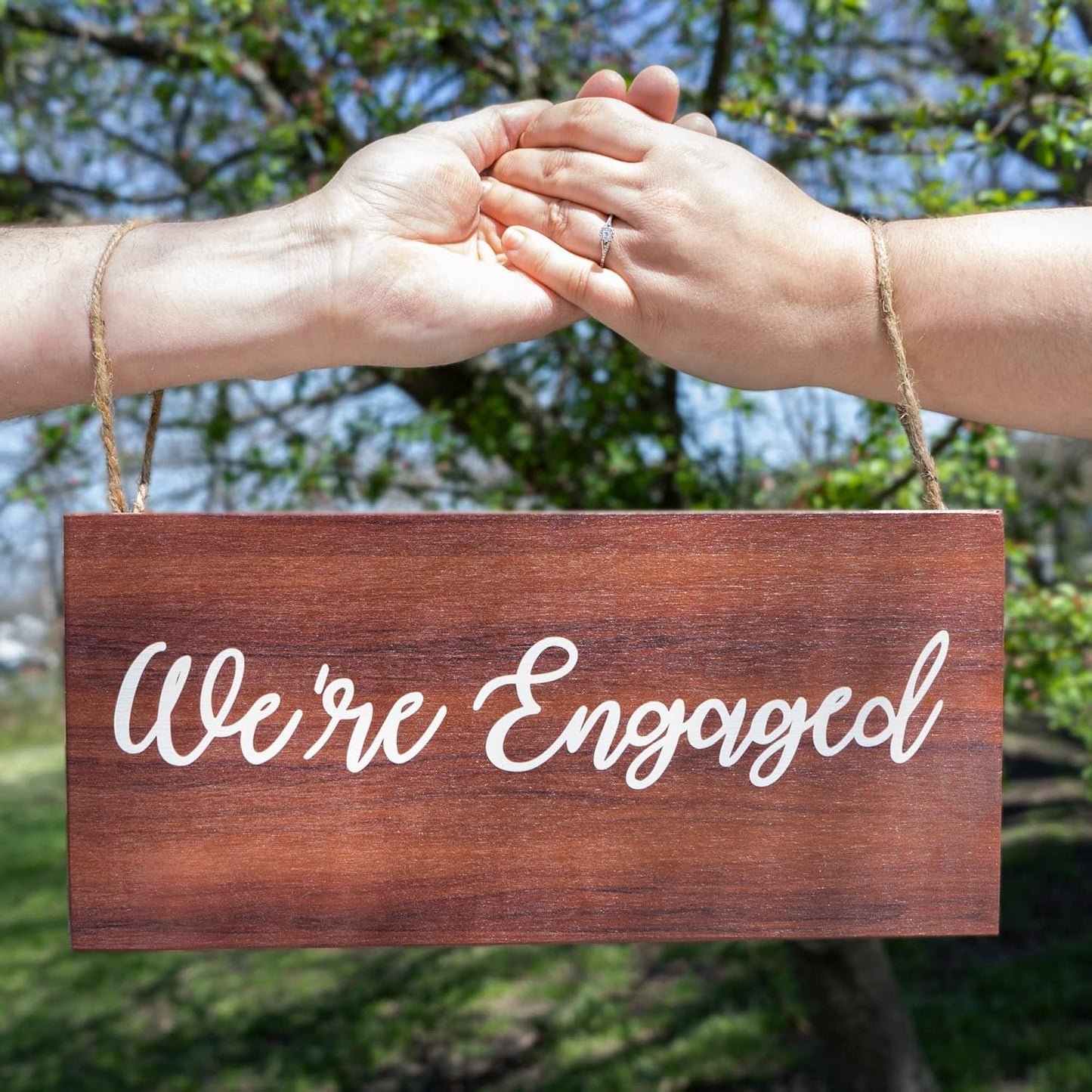 We're Engaged | Engagement Photo Prop Sign | Engagement Announcement | Engagement Photoshoot Sign | Engagement Party Decoration|