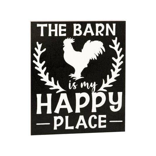 JennyGems Barn Is My Happy Place, Farmhouse Decor, Rustic Barn Sign, Barn Gifts