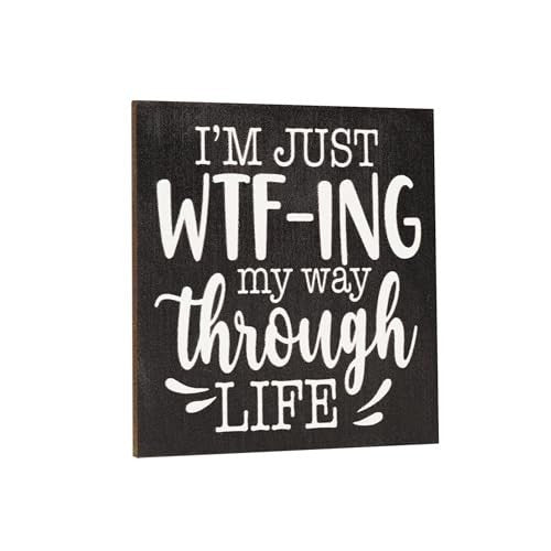 JennyGems I’m Just WTF-ING My Way Through Life Funny Fridge Magnets, 3 x 3 Inch