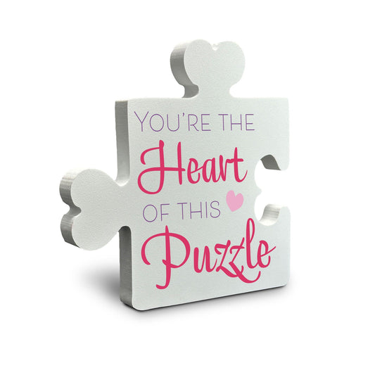 Valentine's Day Gift for Couples, You're the Heart of This Puzzle Decor Sign