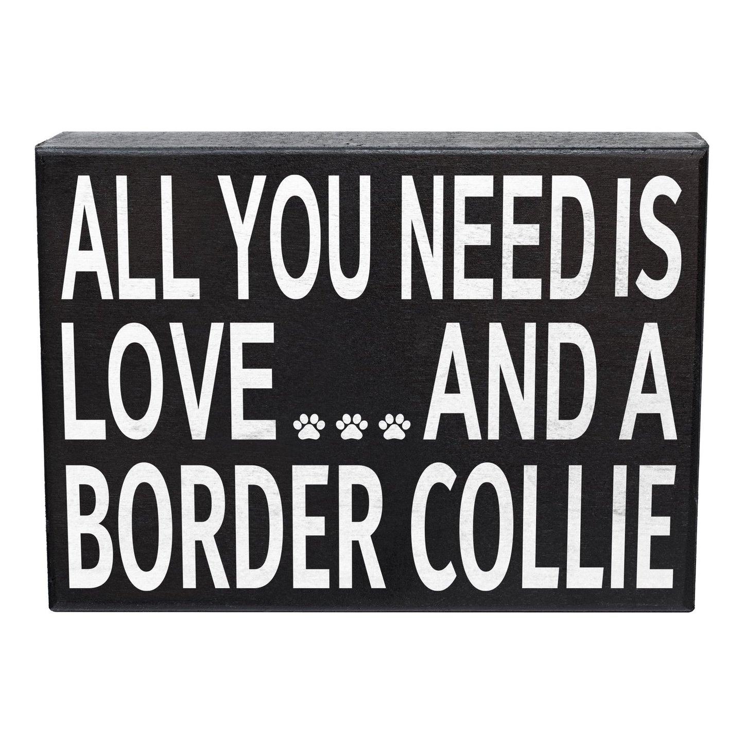 JennyGems Border Collie Sign, Love and a Border Collie, Mom Gifts Decor Sign