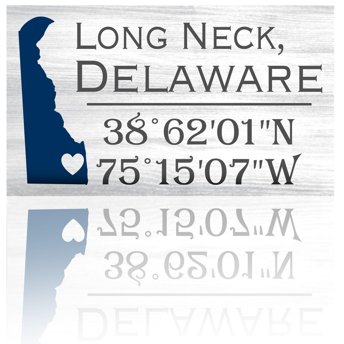 JennyGems Long Neck Delaware Gifts and Souvenirs, Delaware Sign, Beach Decor, Made in USA