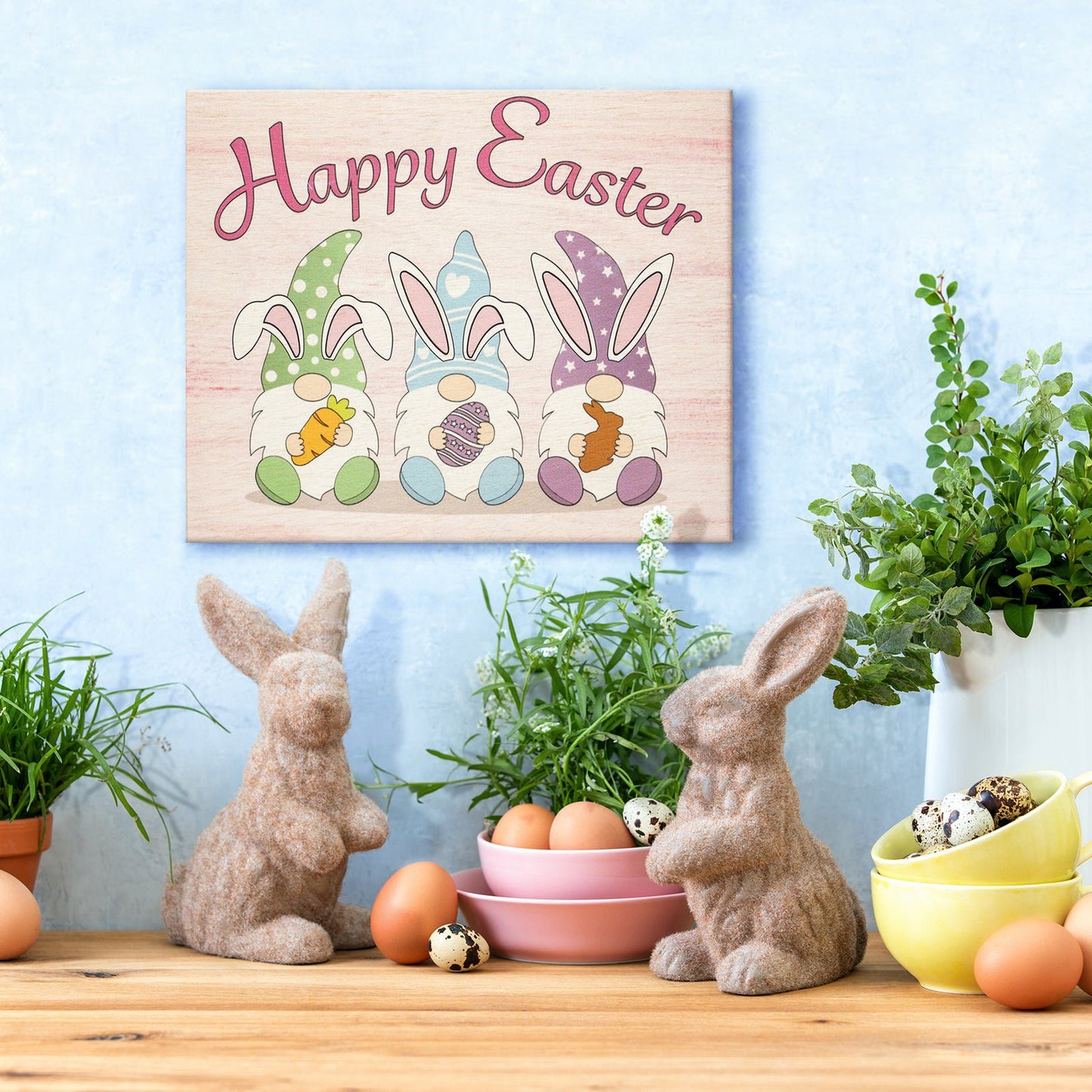 JennyGems Easter Decorations Happy Easter Gnomes, Farmhouse Easter Decor