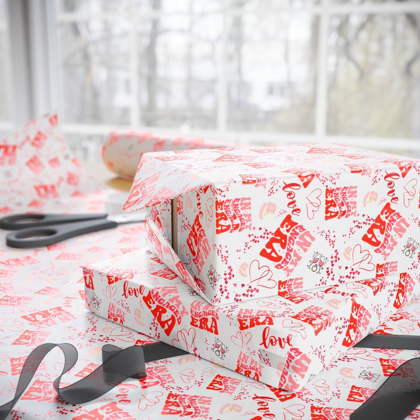 Engagement Wrapping Paper: 'In My Engaged Era' Design