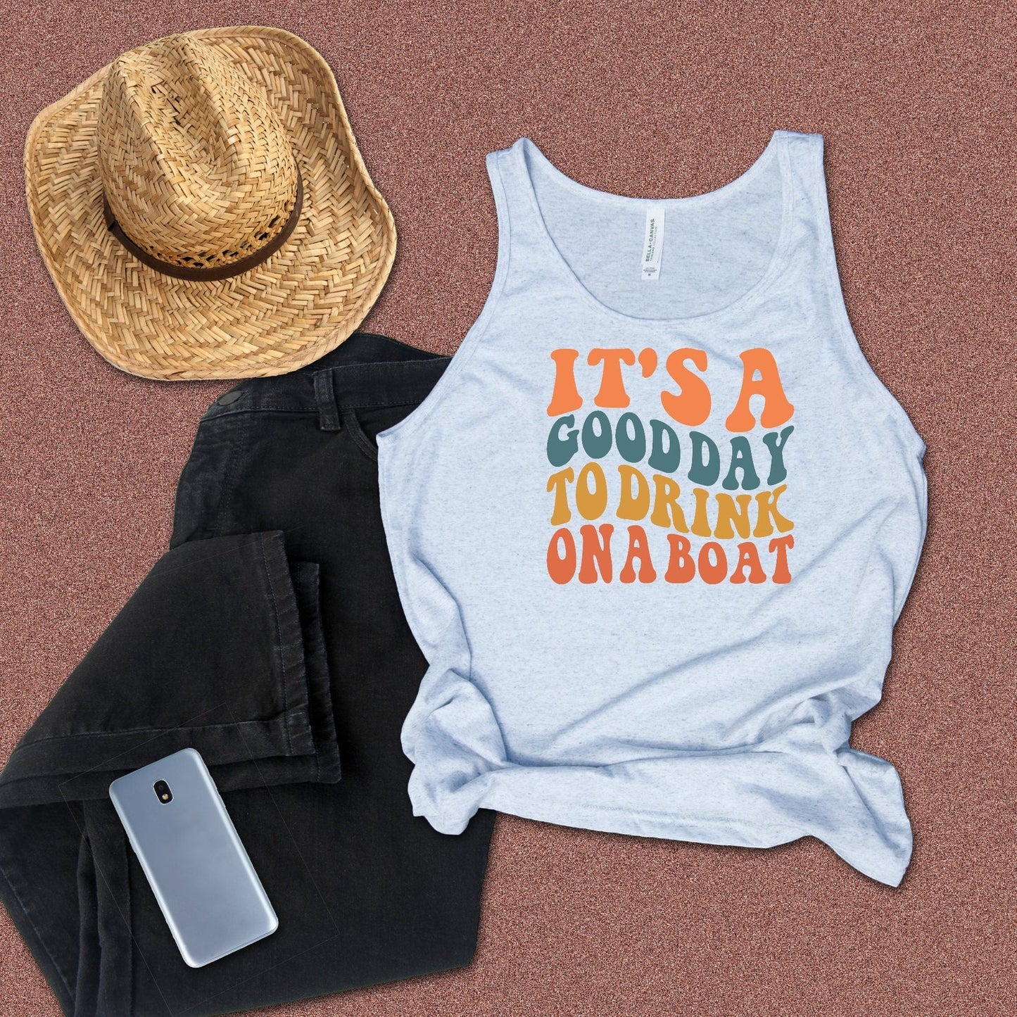 Funny Boating Tank Top: It's a Good Day to Drink on a Boat