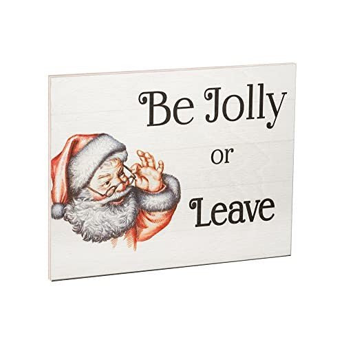 JennyGems Be Jolly Or Leave, Christmas Decorations, Cute Christmas Decor Santa