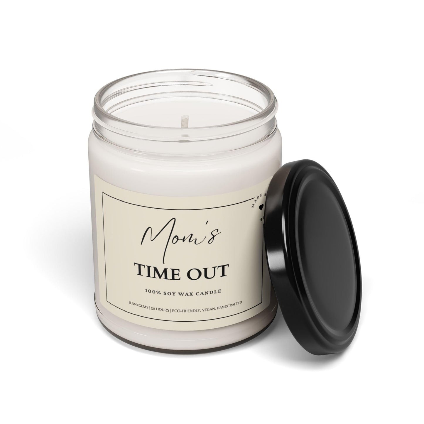 Soy Candle, Funny Mom's Time Out 9oz - Perfect New Mom, Baby Shower, Pregnant Mom Gift, Relaxation Candle, Aromatherapy