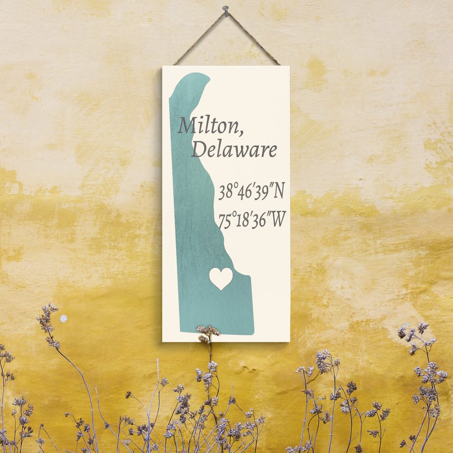JennyGems Milton, Delaware Nautical Real Wood Sign | Made in USA