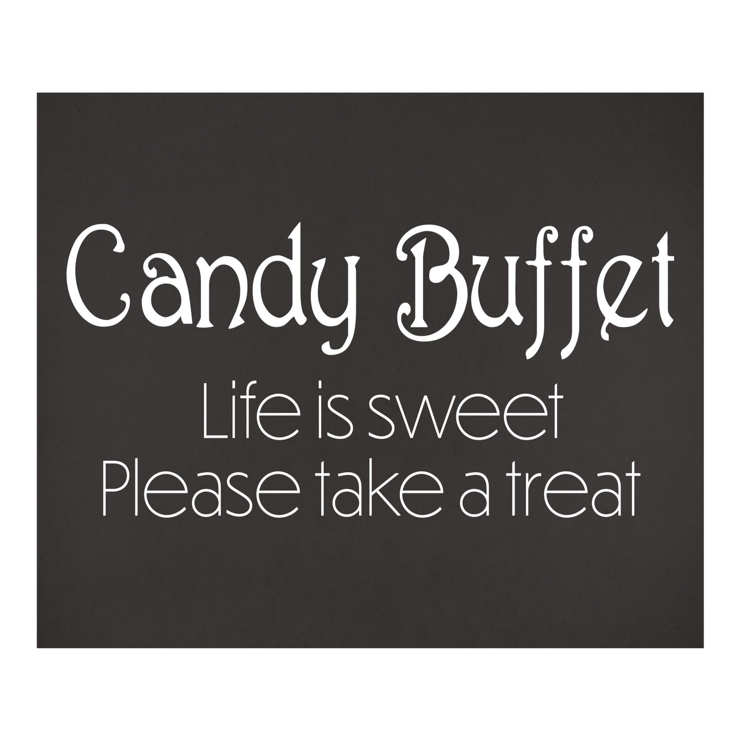 Candy Buffet Sign, Weddings and Event Decor