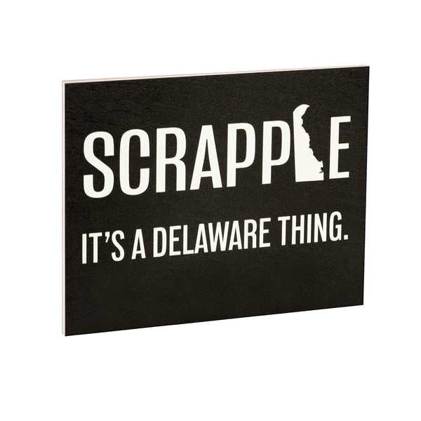 JennyGems Scrapple It's a Delaware Thing Wood Sign, Delaware Souvenirs, Scrapple Gifts, Made in USA