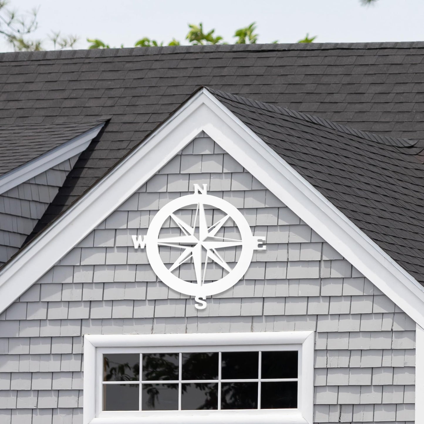 JennyGems Nautical House Sign Anchor Compass Crab, Beach Decor, Indoor Outdoor PVC, Made in USA