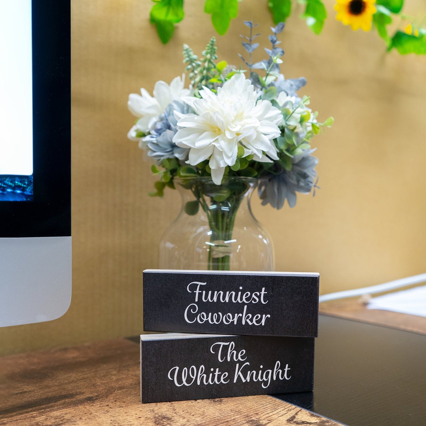 JennyGems Employee Funny Superlatives Gift Recognition Coworkers, Decor Blocks