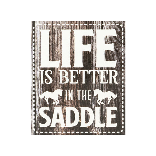 JennyGems Life Is Better in the Saddle Wooden Sign, Horse Gifts for Horse Lovers, Farmhouse Decor Wall Hanging, Made in USA